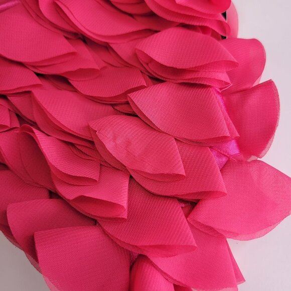 Ruffles and Frills Pink Wristlet Clutch Purse Party Evening Cocktail Bag - Picture 10 of 14